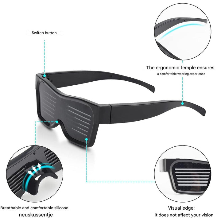 App-programmierbare LED Partybrille - GlowBeat
