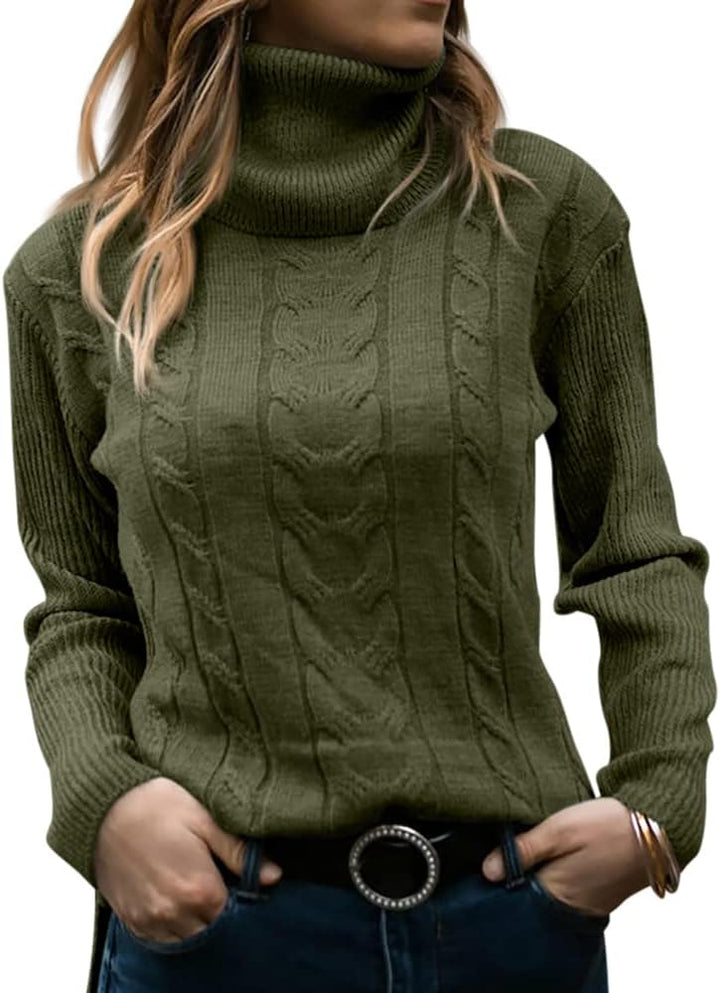 Stilvoller Gestrickter Damen Rollkragenpullover - Denise