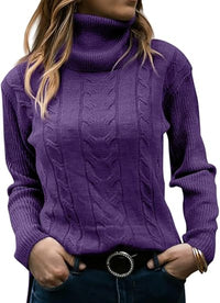 Stilvoller Gestrickter Damen Rollkragenpullover - Denise