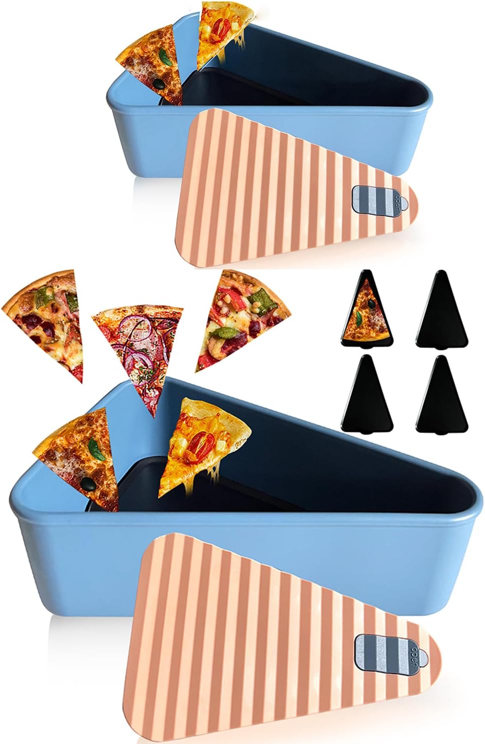Reusable Pizza Storage Container with 2 Trays – SliceSafe