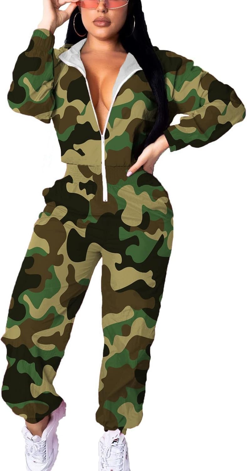 Retro Dames Windbreaker Jumpsuit - Elodie