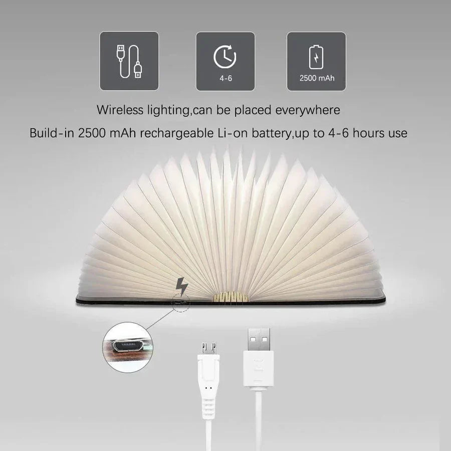 Opvouwbare Boekenlamp met Warme LED-Verlichting - StoryGlow