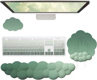 Ergonomisches Handgelenkauflagen-Set in Wolkenform mit Mauspad & Untersetzer – Zeyora