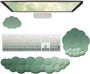 Ergonomisches Handgelenkauflagen-Set in Wolkenform mit Mauspad & Untersetzer – Zeyora