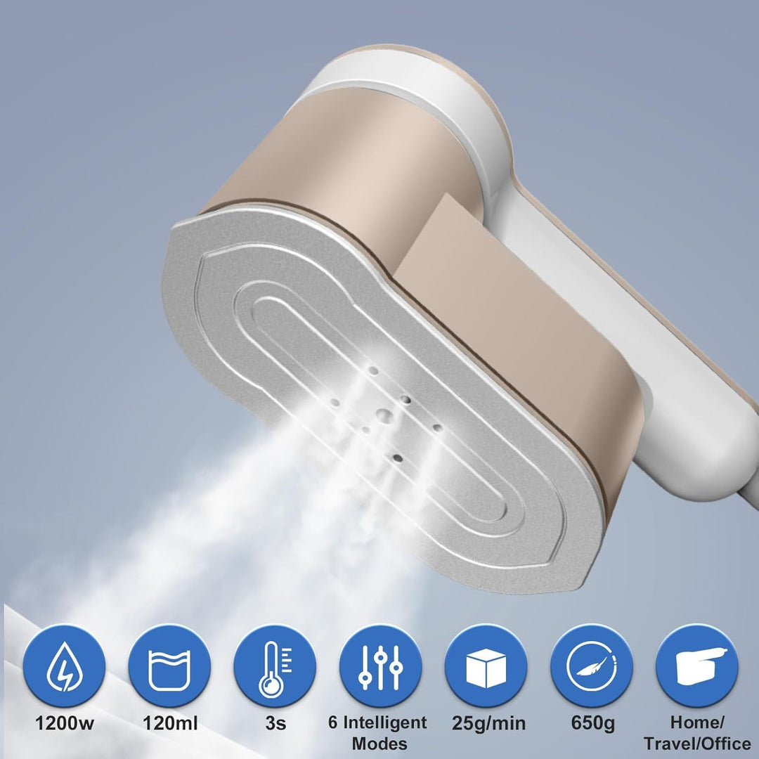 Portable travel steam iron 1200W with 6 modes and AU plug