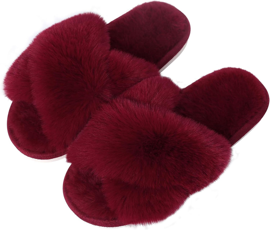 Fuzzy Slippers with Memory Foam - CloudStep
