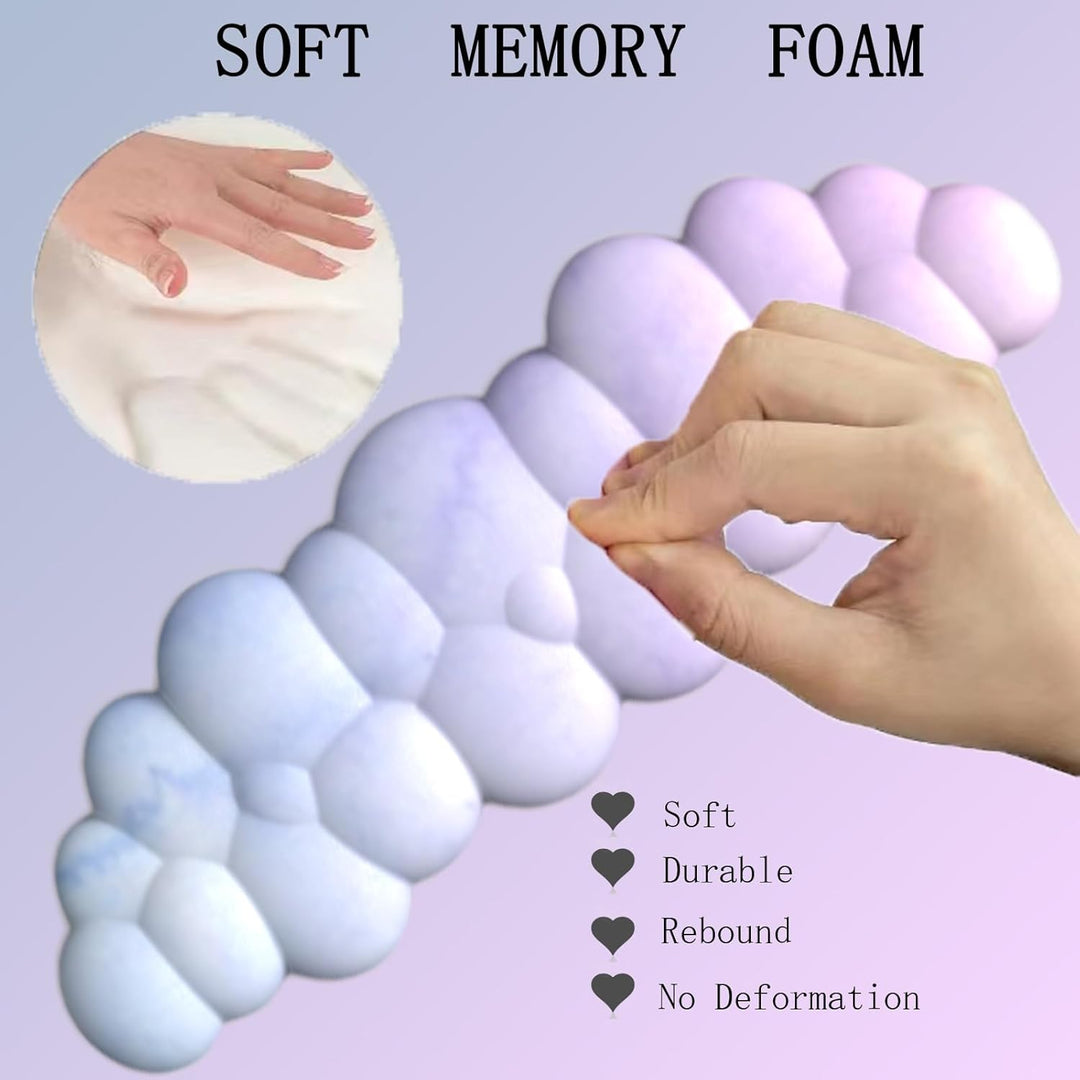 Ergonomisches Handgelenkauflagen-Set in Wolkenform mit Mauspad & Untersetzer – Zeyora
