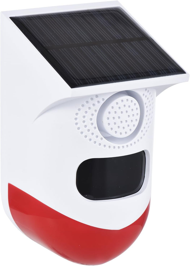 Solarbetriebenes Bewegungsmelder-Alarmgerät mit 120-dB-Sirene und LED-Stroboskop – Feronix