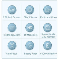 4K Compact Digitale Camera met 58MP Foto's en 16X Zoom – Lumora