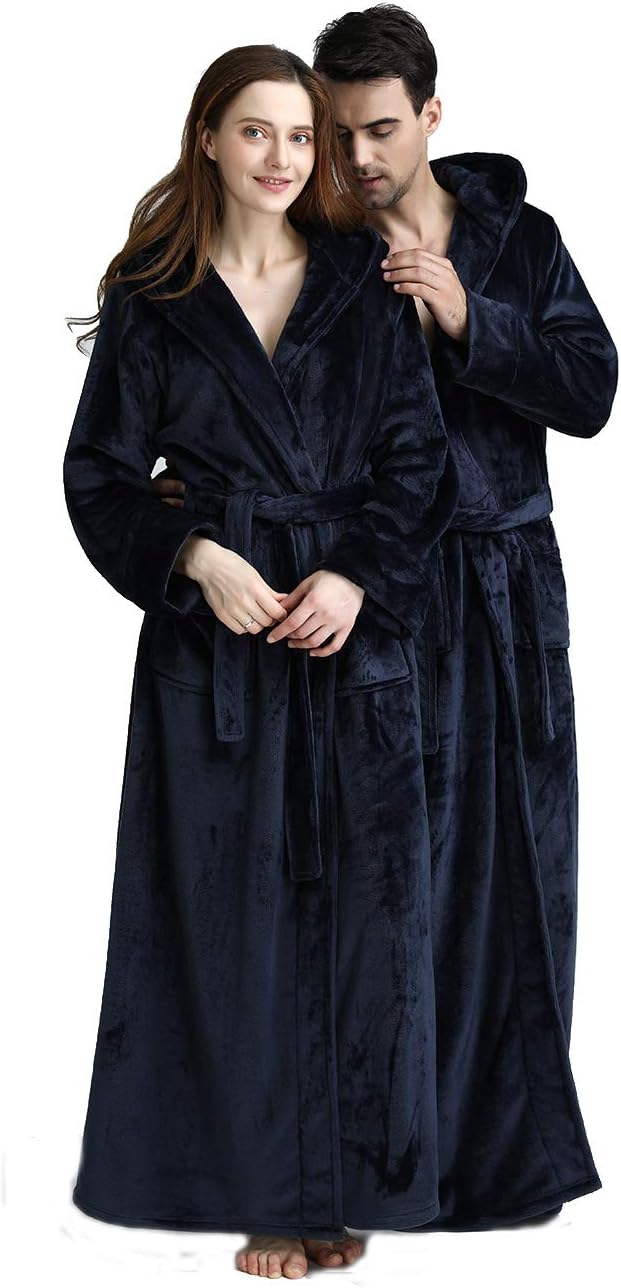 Fluffy Fleece Bathrobe with Hood - CozyFluff
