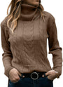 Stilvoller Gestrickter Damen Rollkragenpullover - Denise
