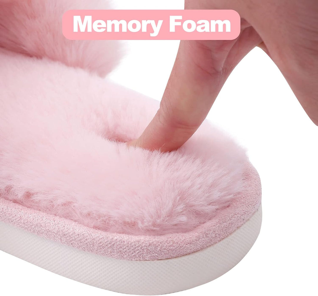 Fuzzy Slippers with Memory Foam - CloudStep