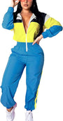 Retro Damen Windbreaker Jumpsuit - Elodie