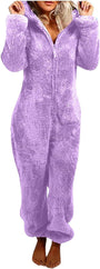 Sherpa Fuzzy Onesie mit Kapuze - CozyCat
