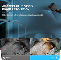 Mini security camera 4K with Wi-Fi, hidden indoor camera and night vision