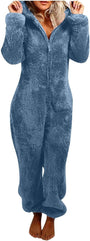 Sherpa Fuzzy Onesie mit Kapuze - CozyCat