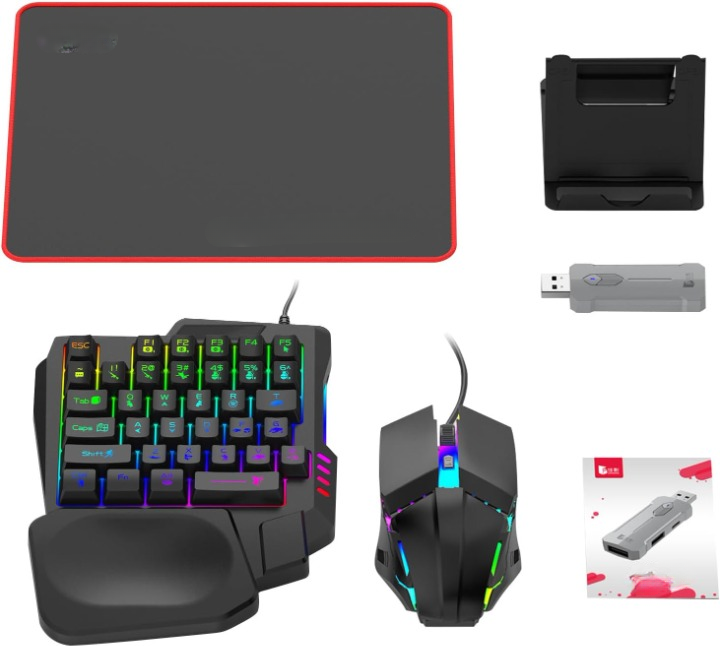 RGB Gaming Toetsenbord en Muiscombinatie – Ergonomische Controller-Adapterset – Zyvorn