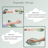 Ergonomisches Handgelenkauflagen-Set in Wolkenform mit Mauspad & Untersetzer – Zeyora