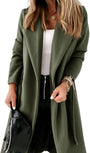 Damen klassische Jacke mit Reverskragen und offenem Vorderteil – Paulina