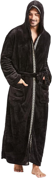 Bequemer Flanell Herren Bademantel - James