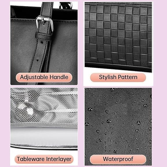 Geïsoleerde lunchtas voor vrouwen met laptopcompartiment