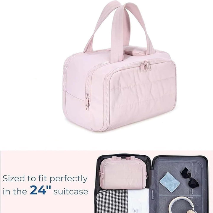 Reis Make-up Tas – Grote Waterdichte Toilettas en Make-uporganizer (4-in-1) – Selvane