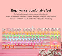 Mechanisch 87-toetsen gamingtoetsenbord met RGB-achtergrondverlichting en blauwe schakelaars