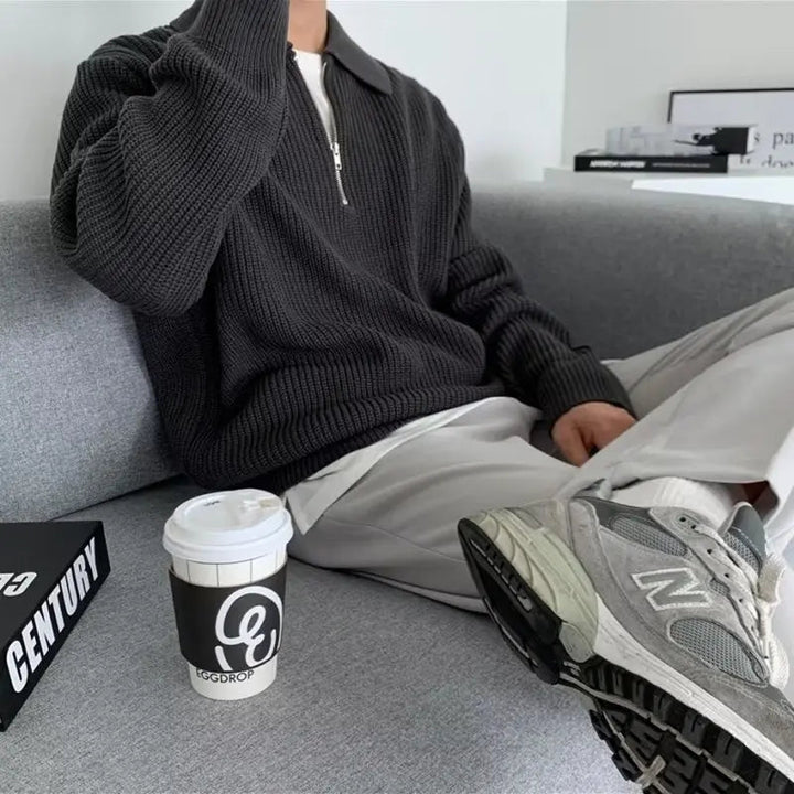 Klassischer Herren-Sweater mit Reißverschluss - Wellington