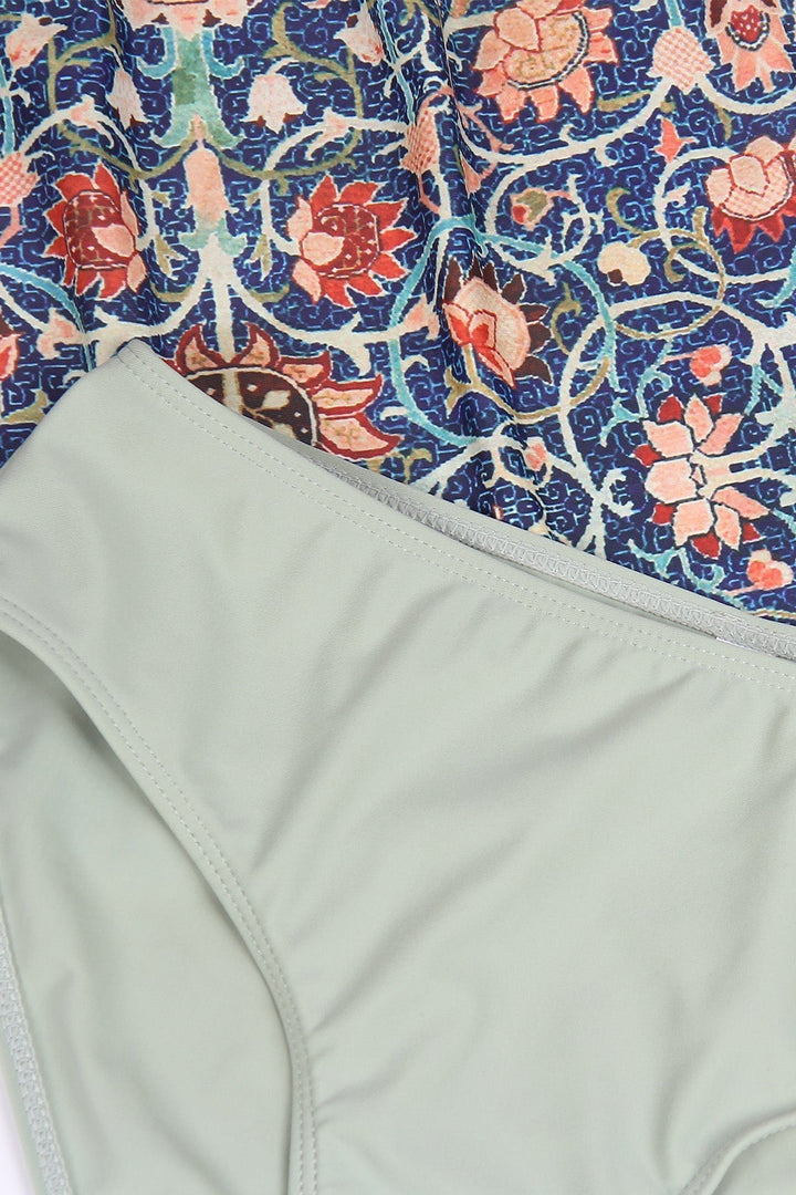 Stilvoller ärmelloser Bikini mit attraktivem Muster - SummerGlow