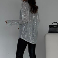 Lockere Bluse mit glänzenden Pailletten – Celeste