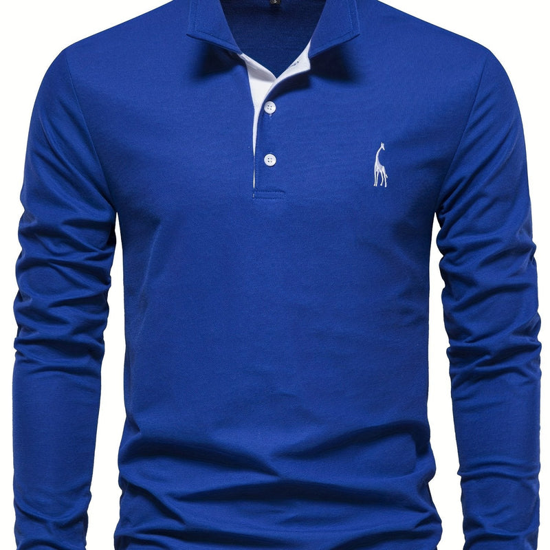 Bequemer Herren Polo mit Langen Ärmeln