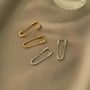 Goldene/silberne Paperclip-Ohrringe - Viola