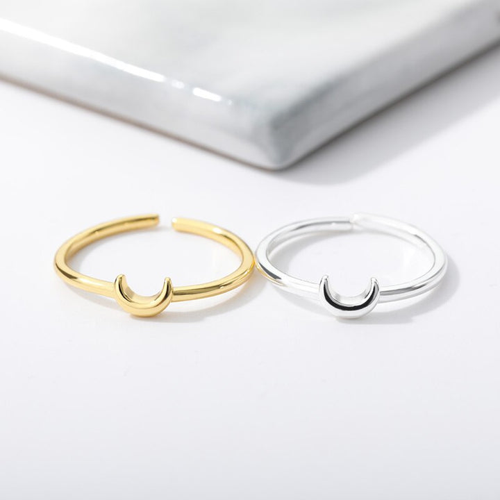 Minimalistische Halvemaan Ring - Nova