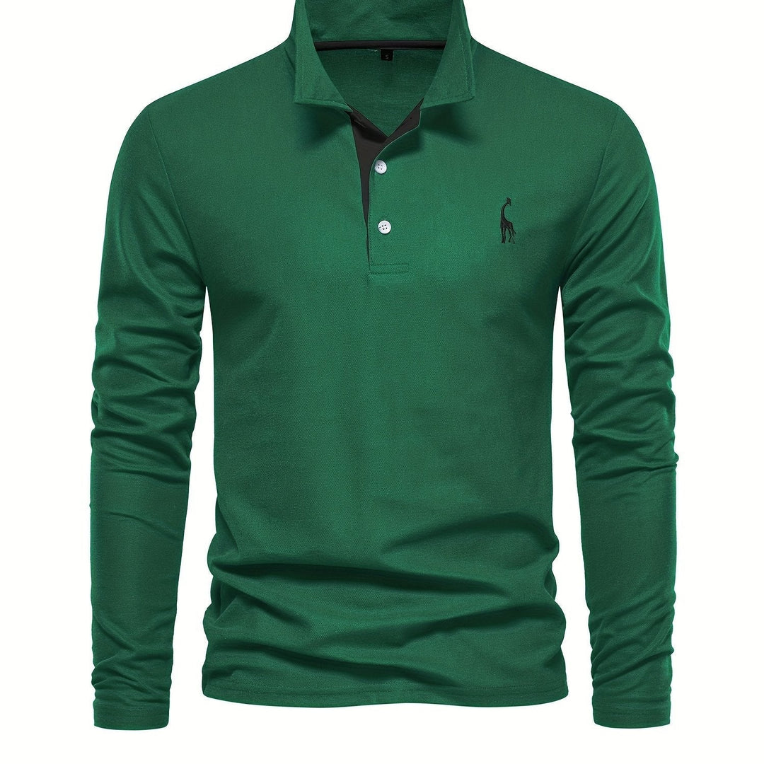 Bequemer Herren Polo mit Langen Ärmeln