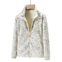 Damen Outdoor-Fleecejacke winddicht mit Pflanzenmuster – Marit