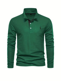 Bequemer Herren Polo mit Langen Ärmeln