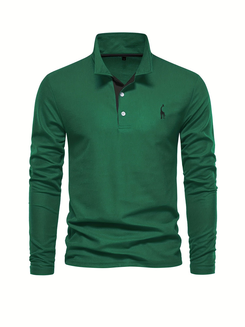 Bequemer Herren Polo mit Langen Ärmeln
