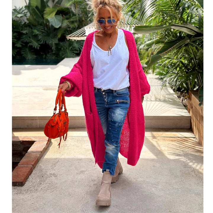 Trendige lange Strick-Cardigan - Sofia