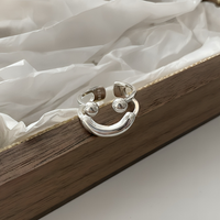 Smiley Adjustable Ring - Minimalist Stackable Statement Ring 6