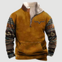 Vintage Fleece-Winterpullover mit Reißverschluss für Herren - Felix