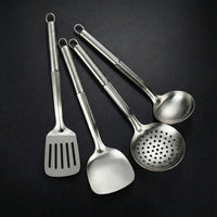 Hand-Hammered Titanium Family Set: 4 Pans & Utensils 7