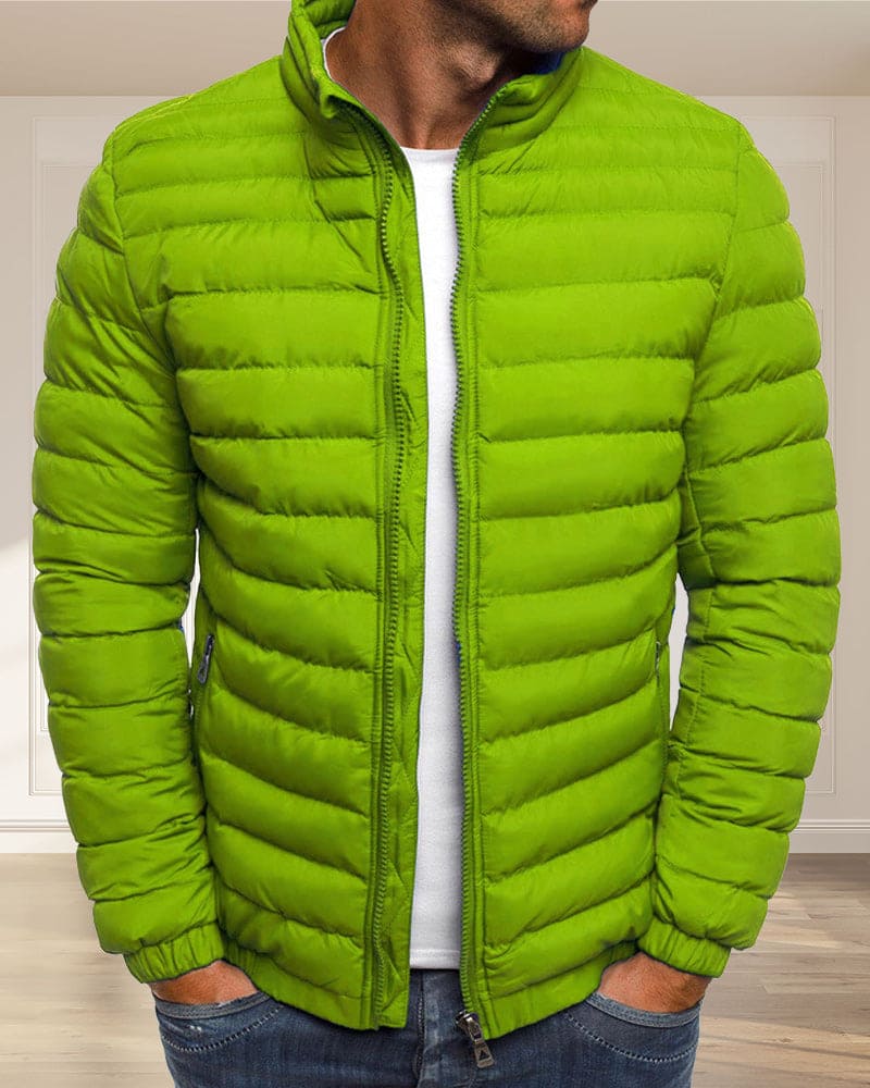 Einfarbige Jacke mit Reißverschluss - Ethan