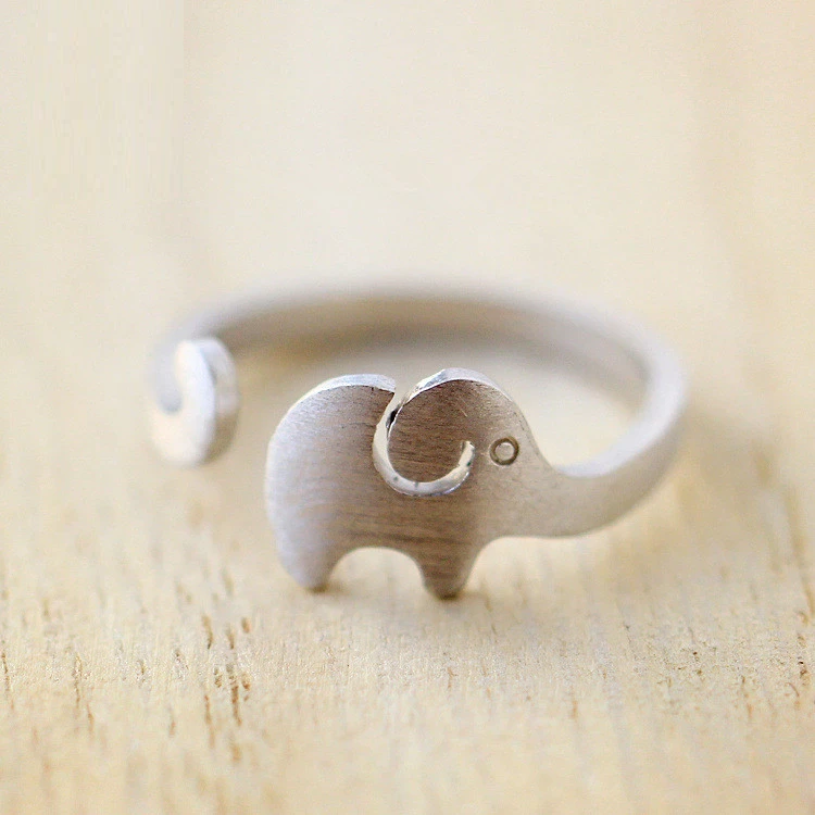 Silver Elephant Ring | Cute and Adjustable in Size
