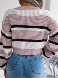 Gestreifter Crop-Pullover - Emory