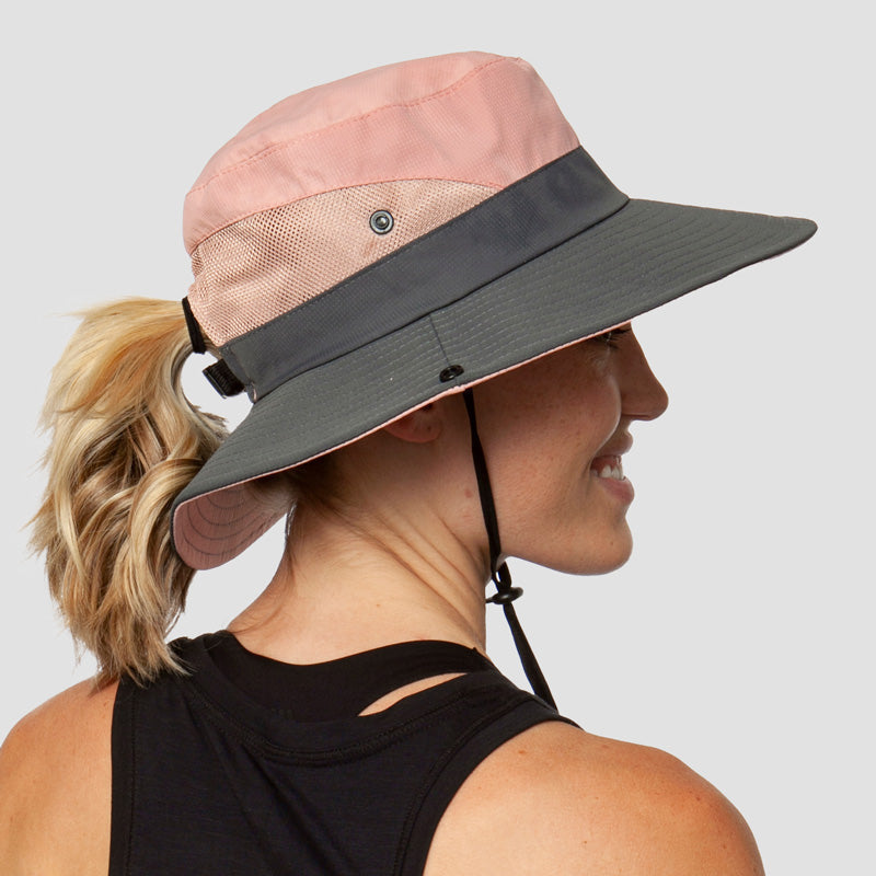 Breathable UV protection women's sun hat foldable with ponytail opening – Liane (Buy 1, Get 1 FREE)
