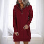 Minimalistischer langer Damen-Hoodie – Valeria
