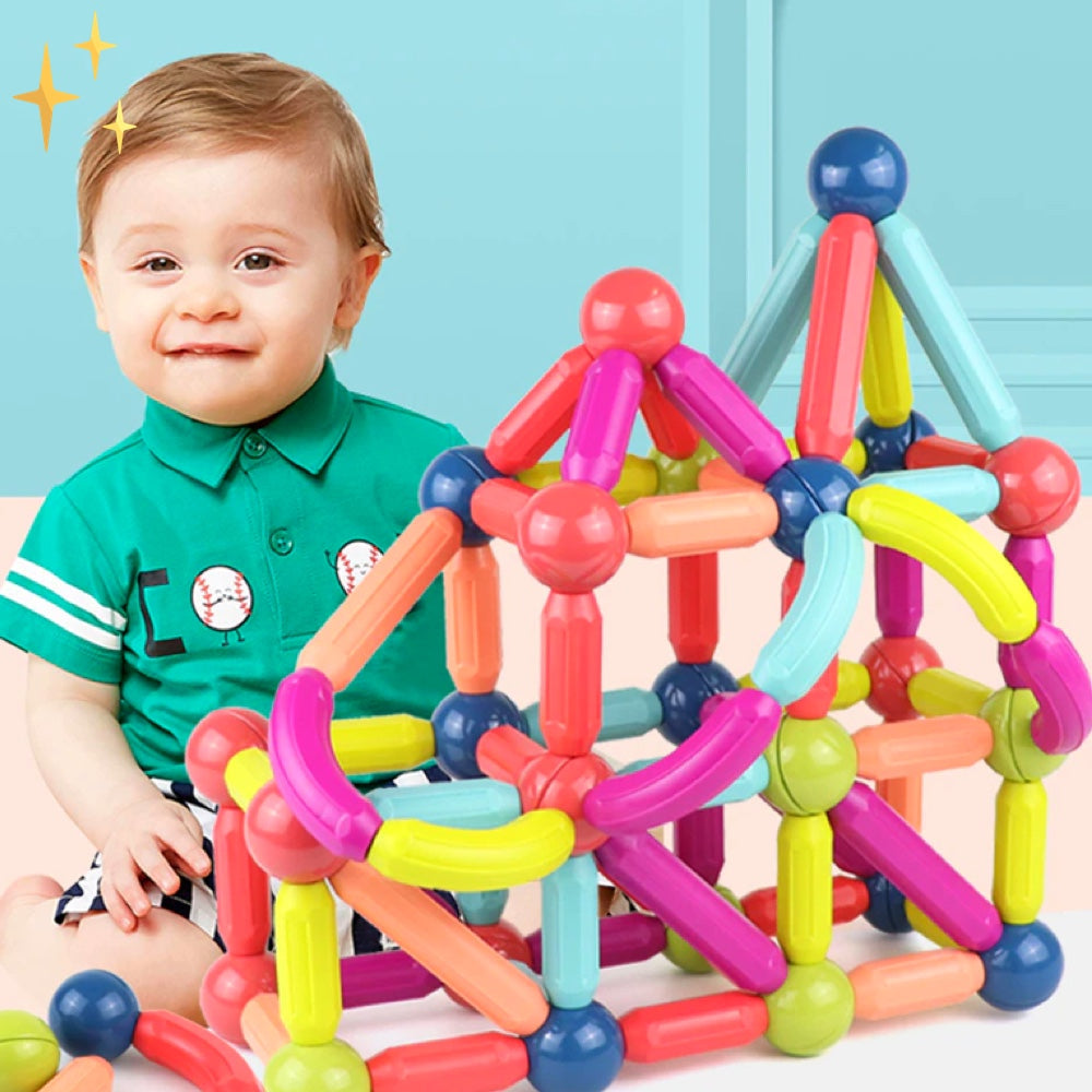64 Stuks Magnetische Bouwblokken - Creatix