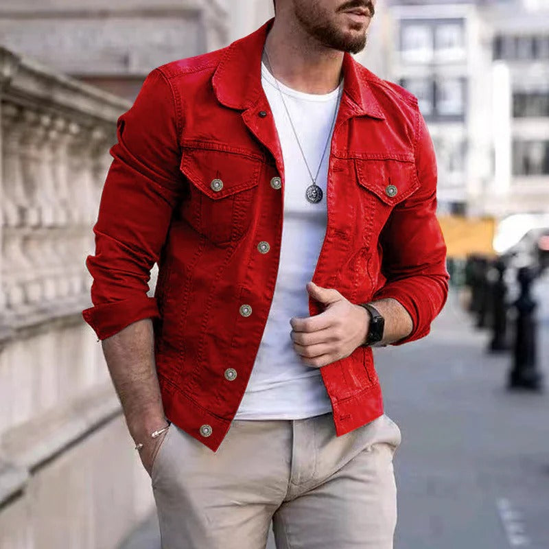 Herren-Denimjacke mit Slim-Fit-Passform – Milan