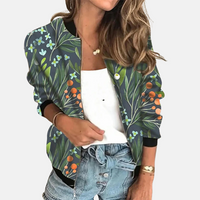 Damen Retro Bomberjacke mit Print - Zoë