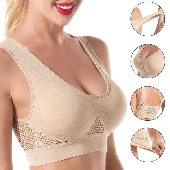 Ademende Mesh Sport BH - Sofia